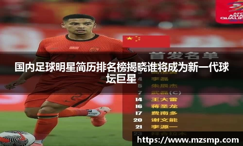 国内足球明星简历排名榜揭晓谁将成为新一代球坛巨星